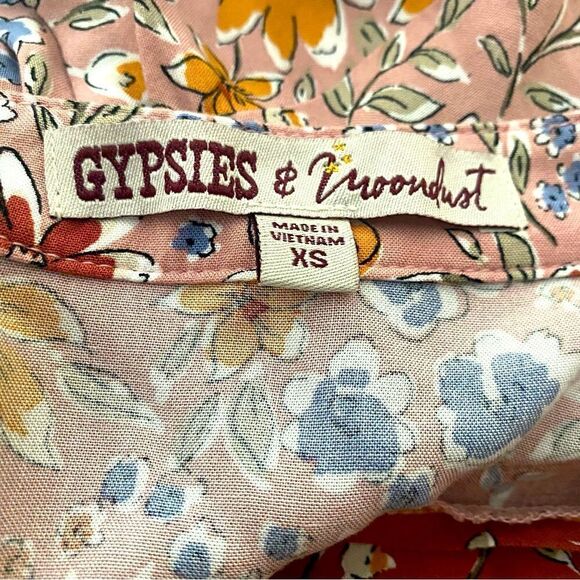 Gypsies & Moondust Floral Boho Top Size XS - Picture 4 of 4